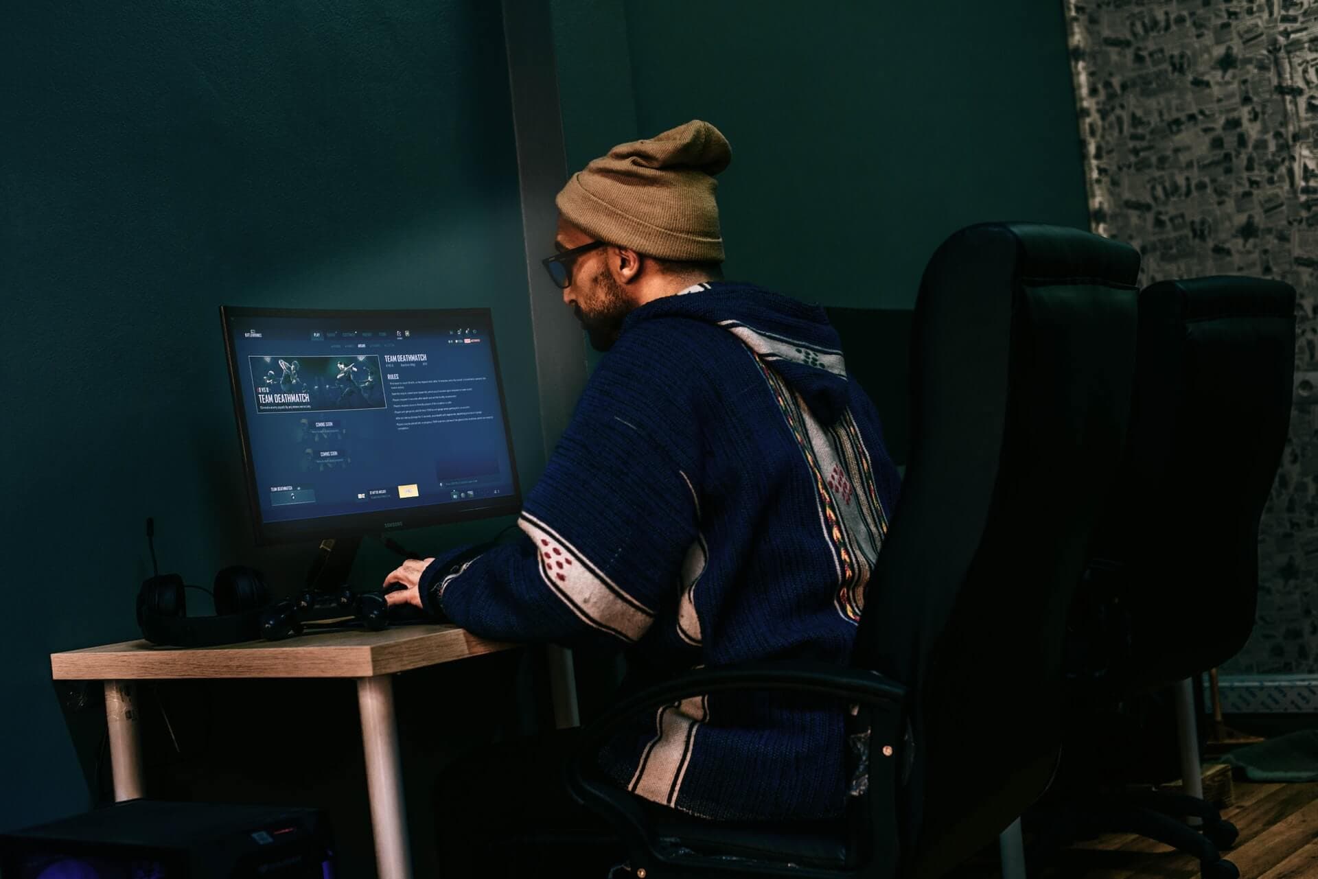 a developer working on a video game