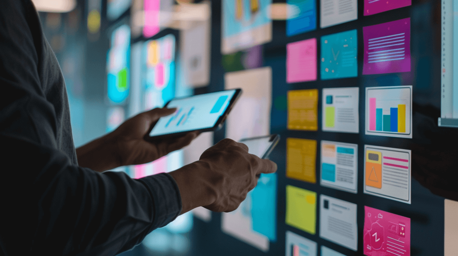 Developer working on an app 