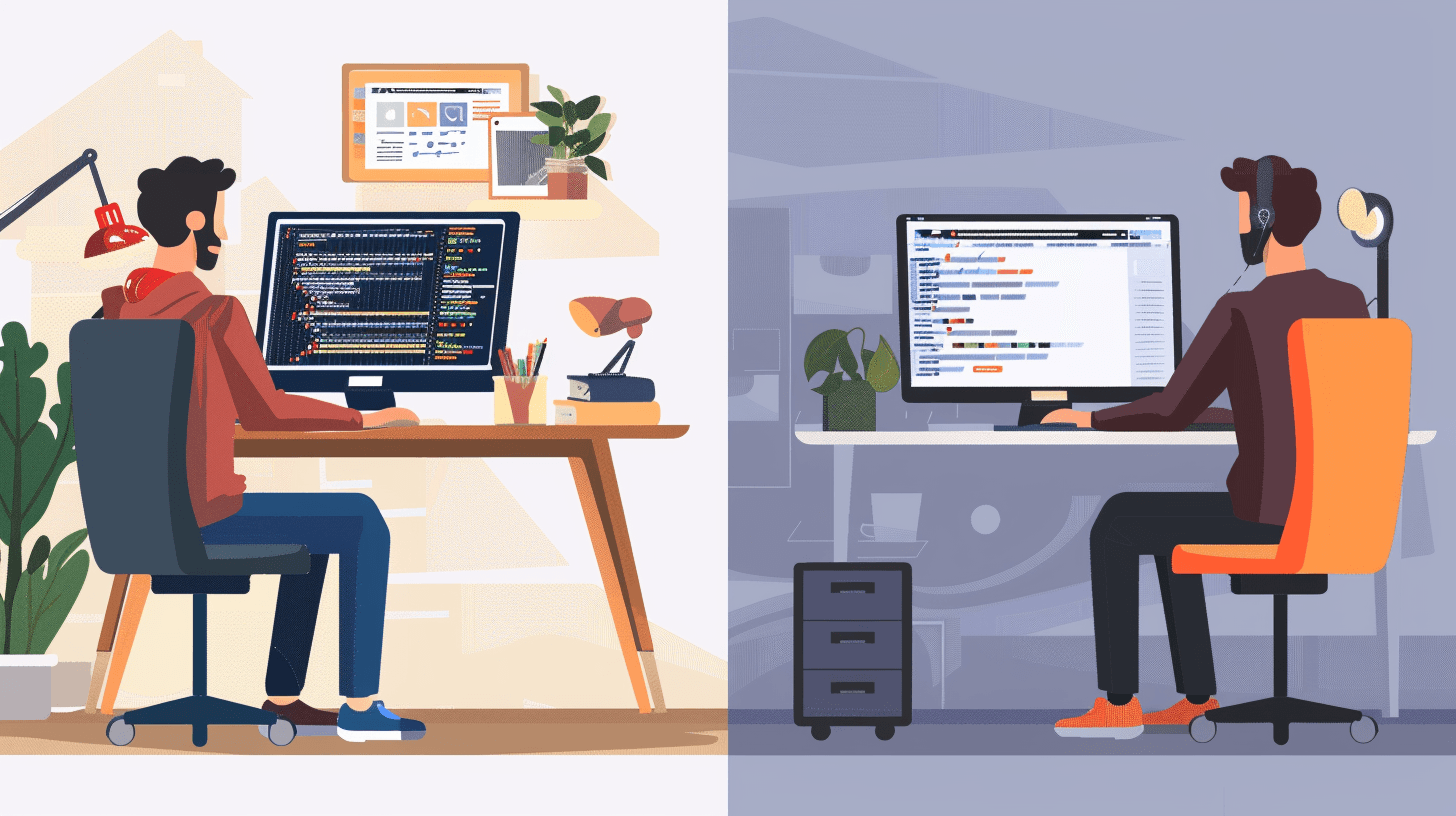 Comparison between a web developer and a web designer