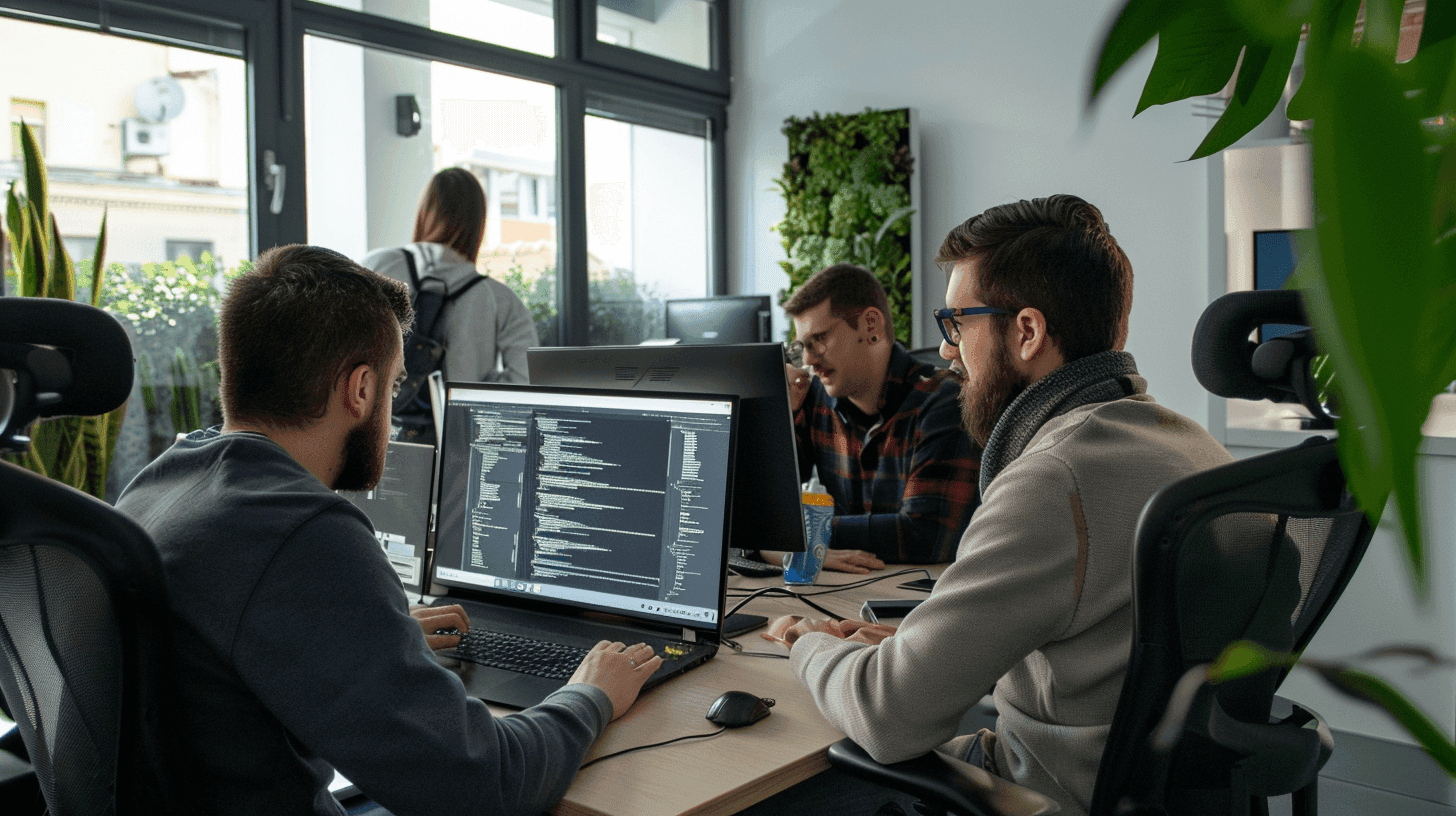 People working on a software project