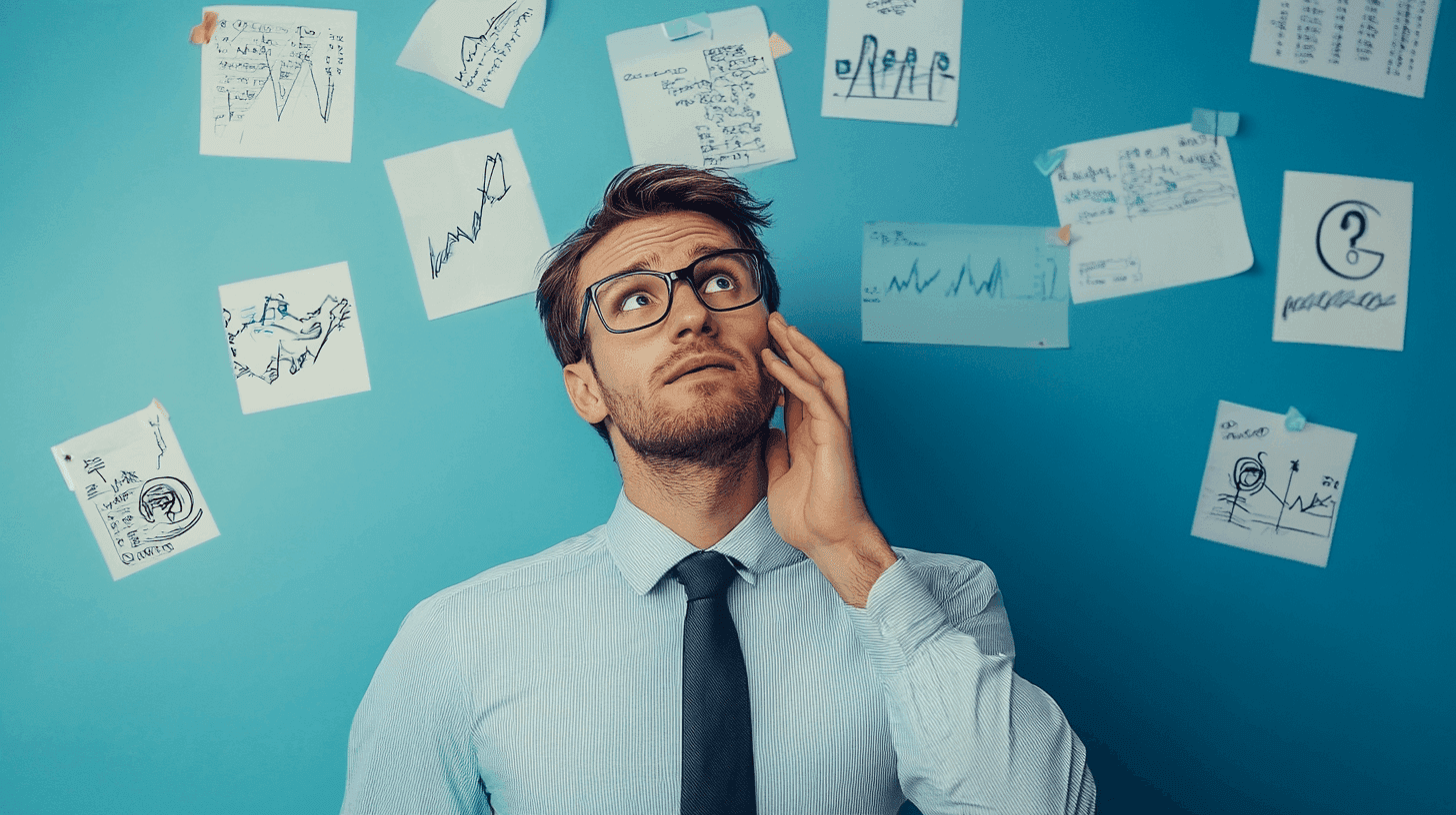 Businessman confused