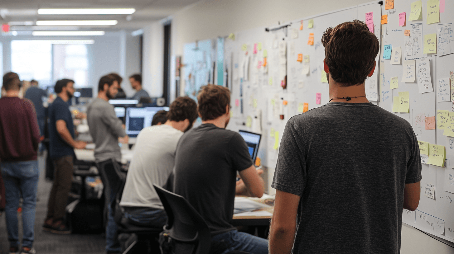 People working in an office