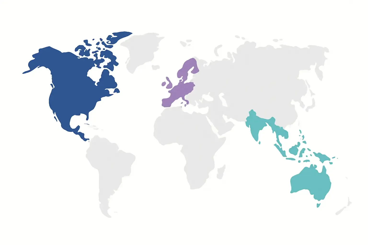 Minimalist Notion-style bar chart or map comparing developer hourly rates across global regions for telemedicine app work.