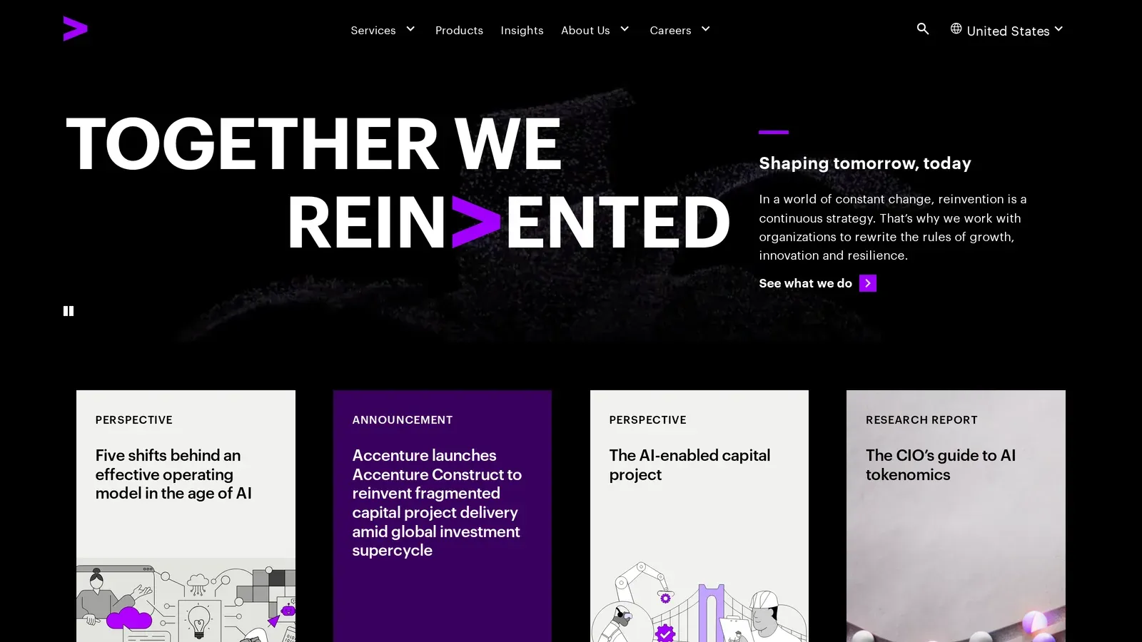 Accenture homepage