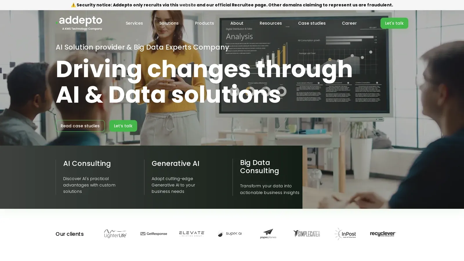 Addepto homepage