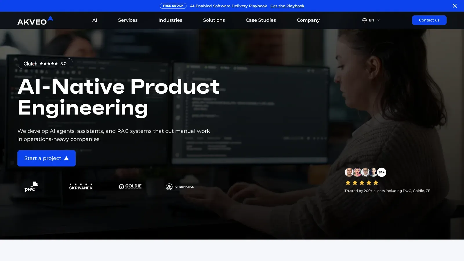 Akveo homepage