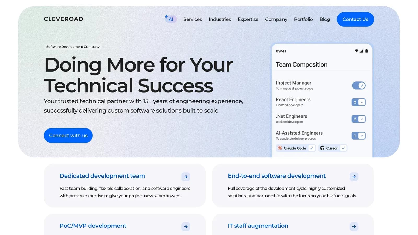 Cleveroad homepage
