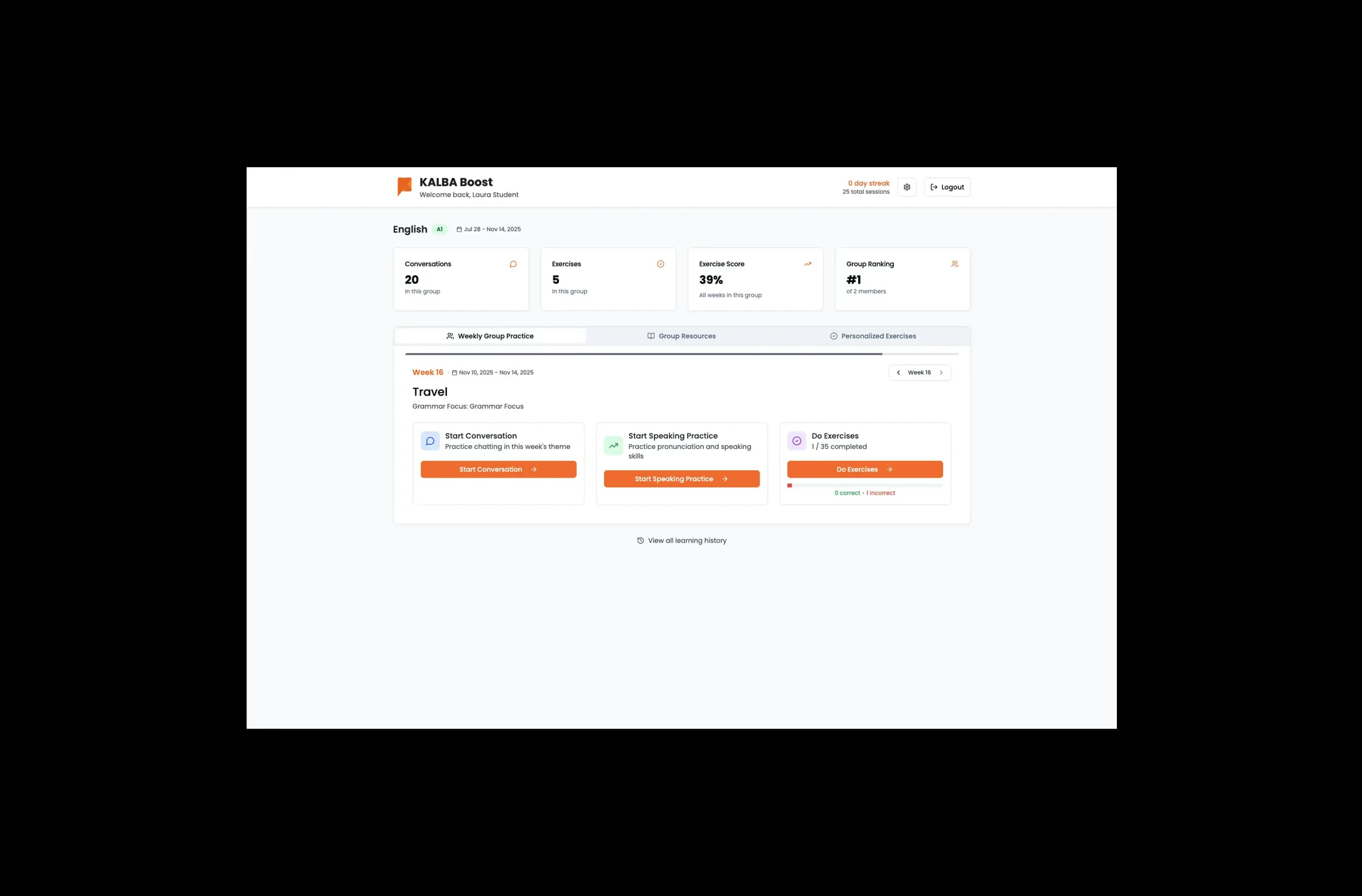 Adaptiver, AI-generierter Lernablauf screenshot