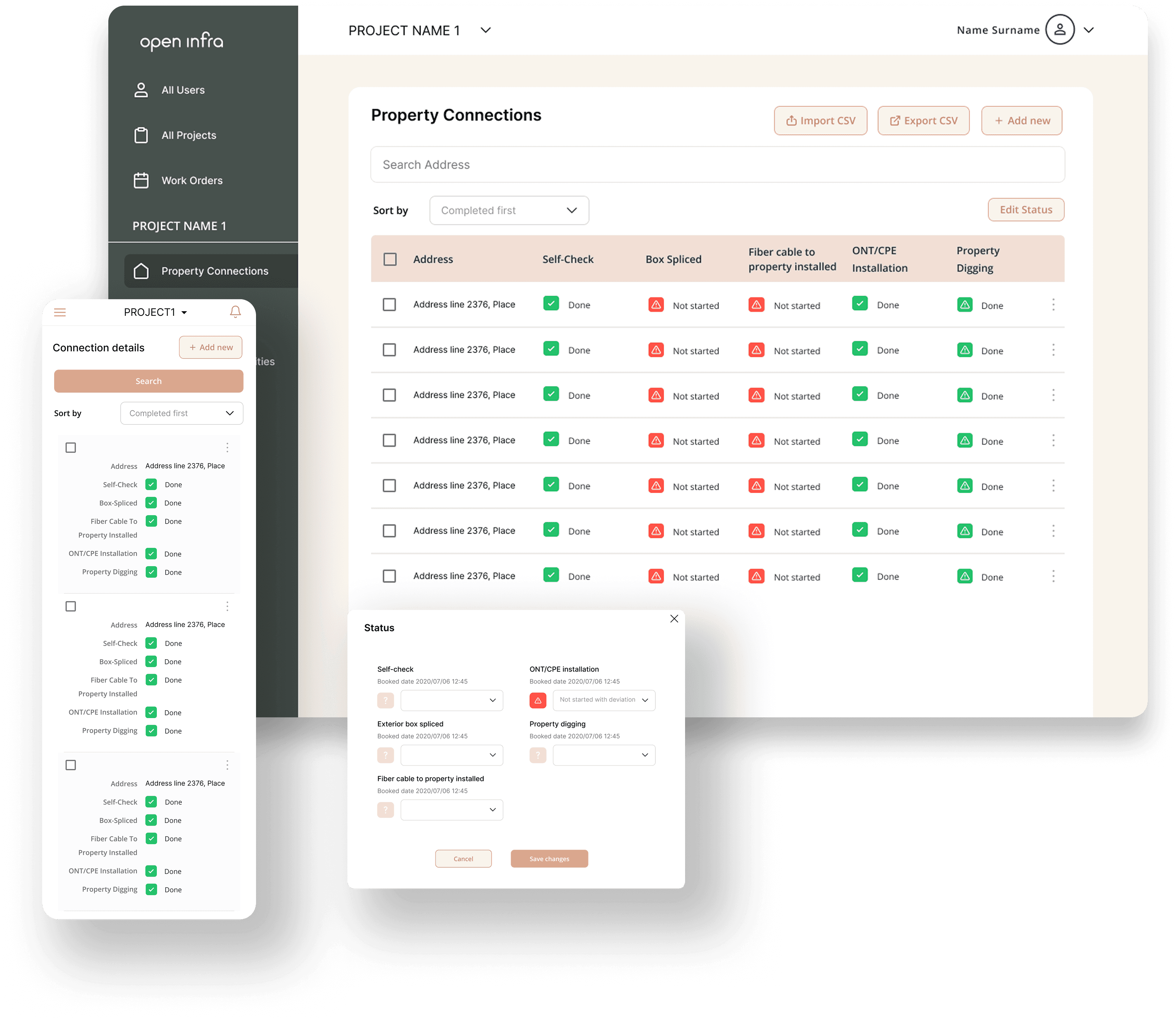 Gebäudeanschlüsse screenshot