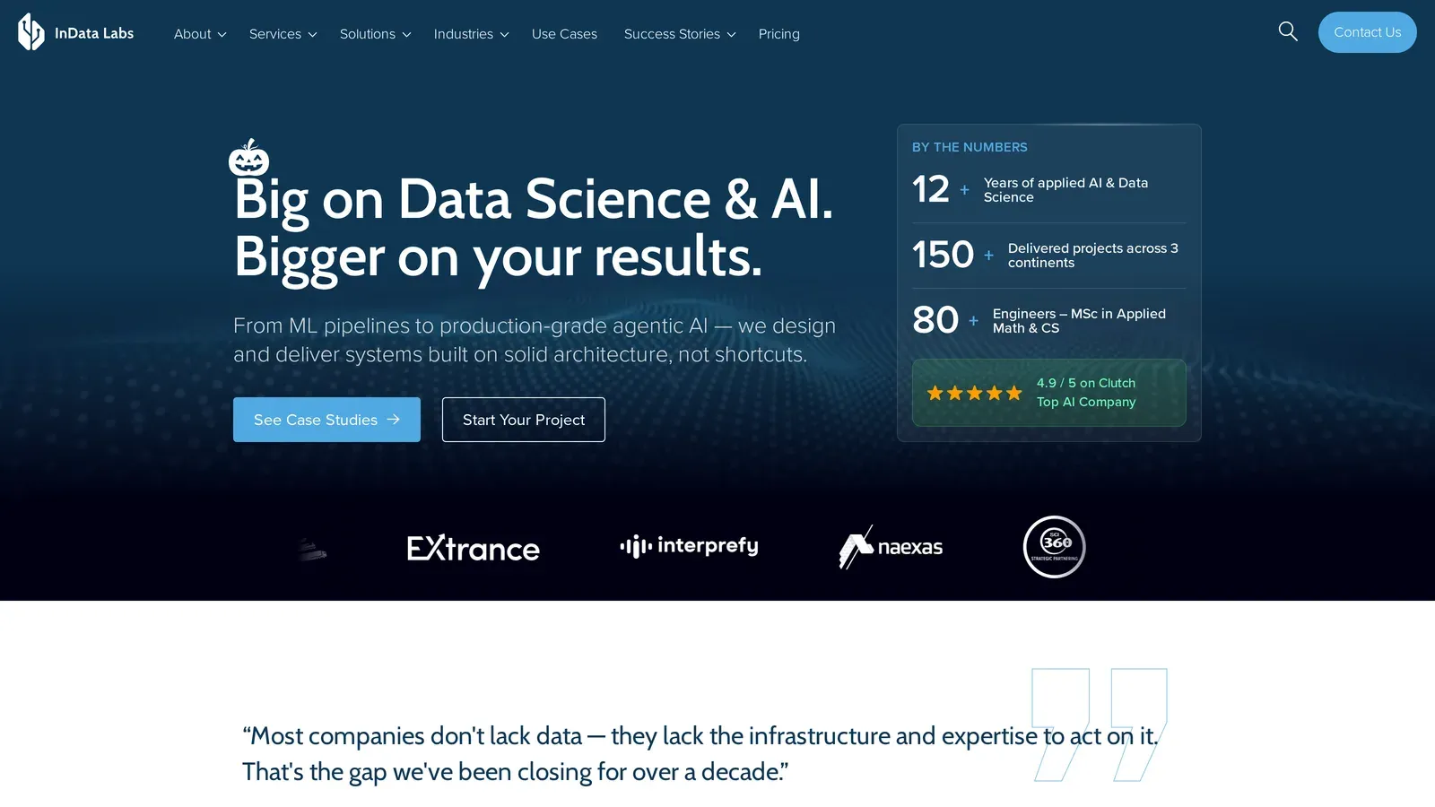 InData Labs homepage