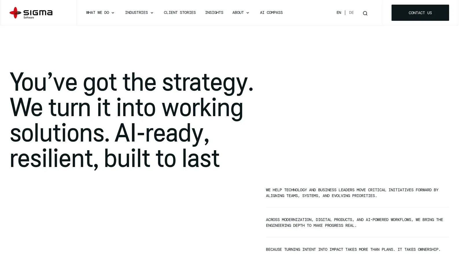 Sigma Software homepage