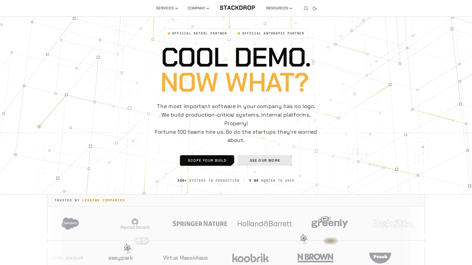 Stackdrop homepage