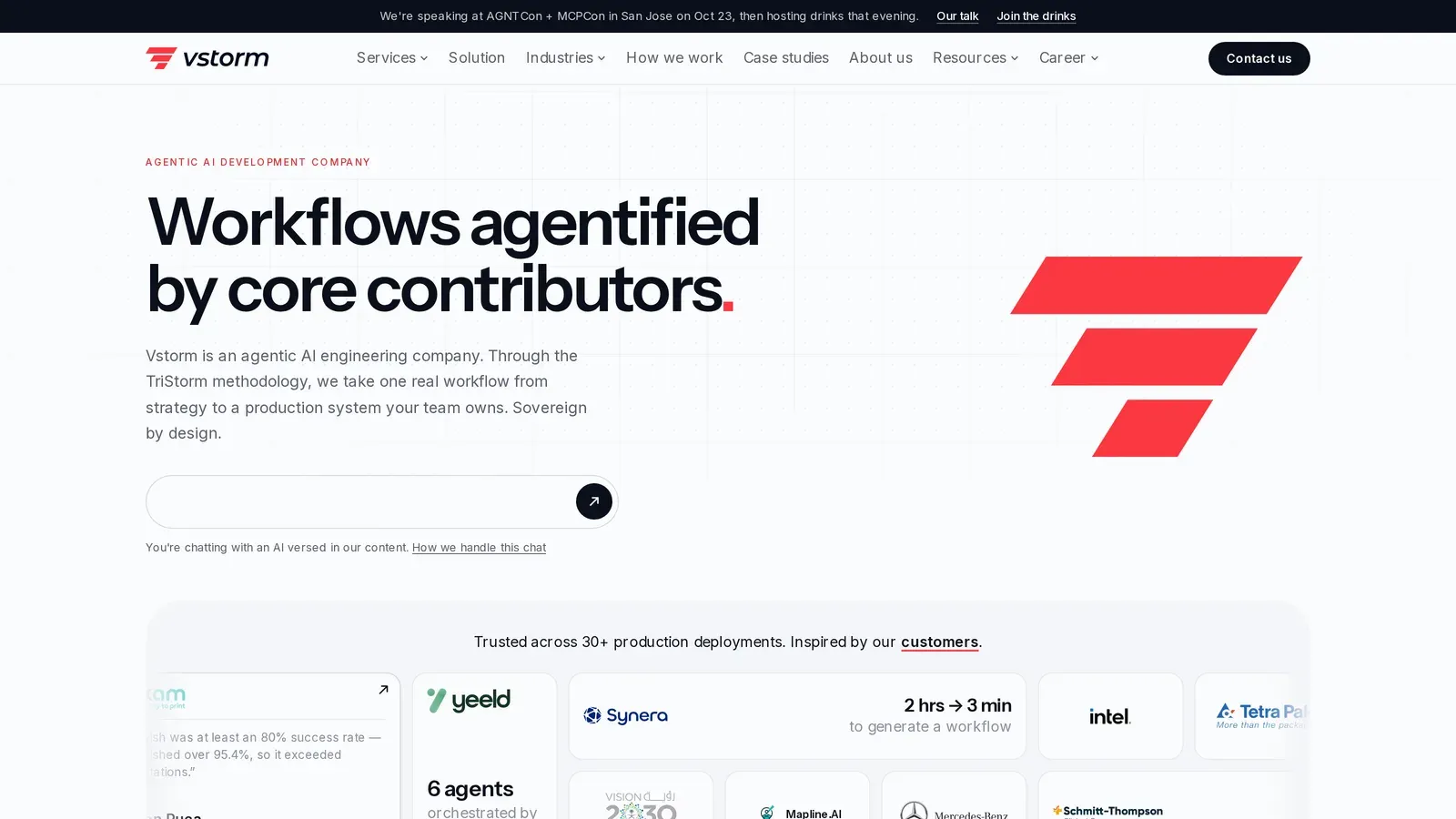 Vstorm homepage