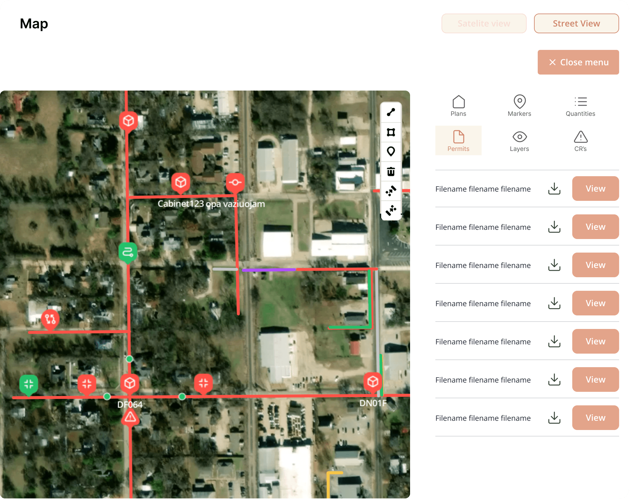 Open Infra mobile view