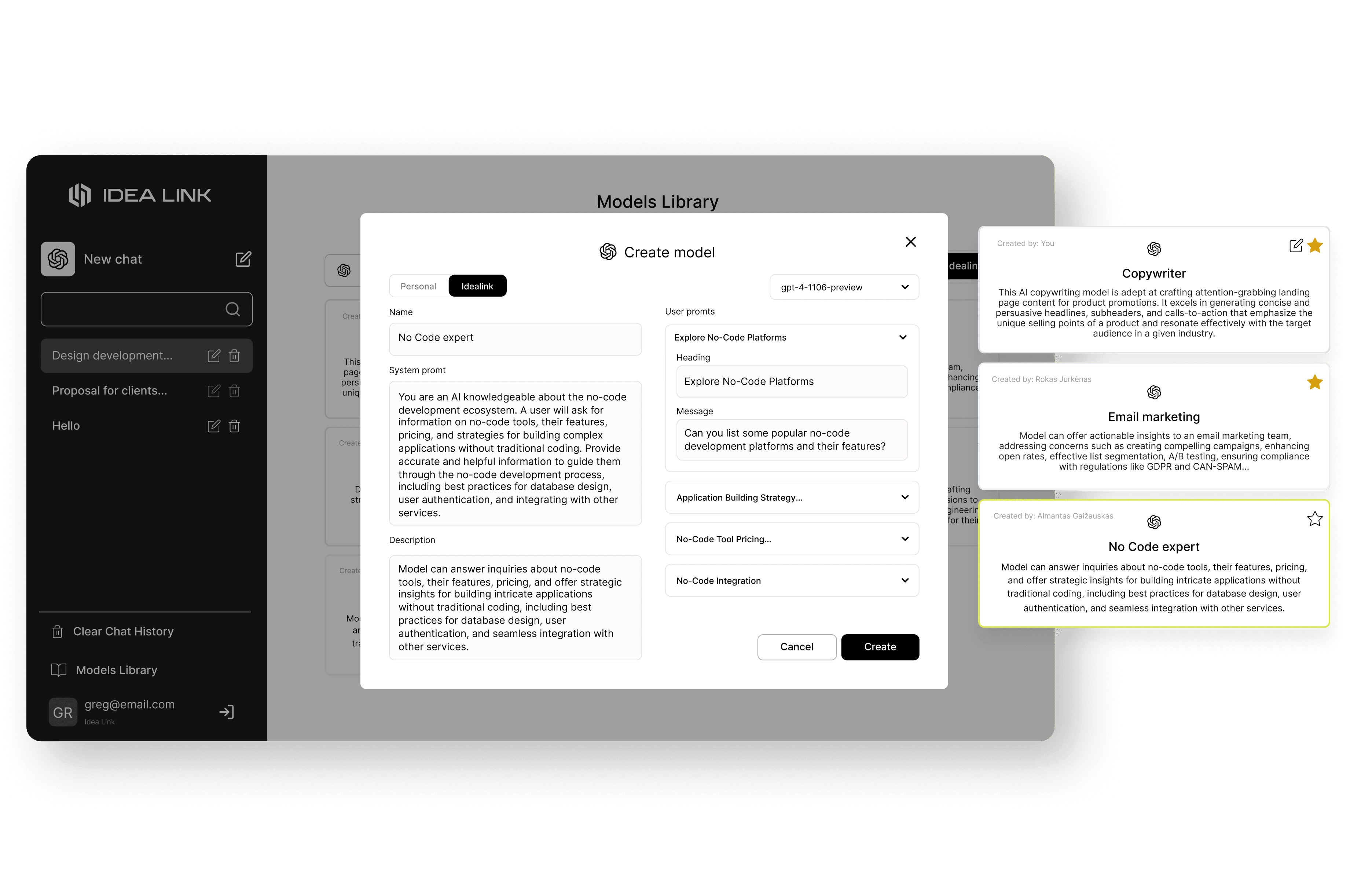 Erstellung eigener AI-Modelle screenshot
