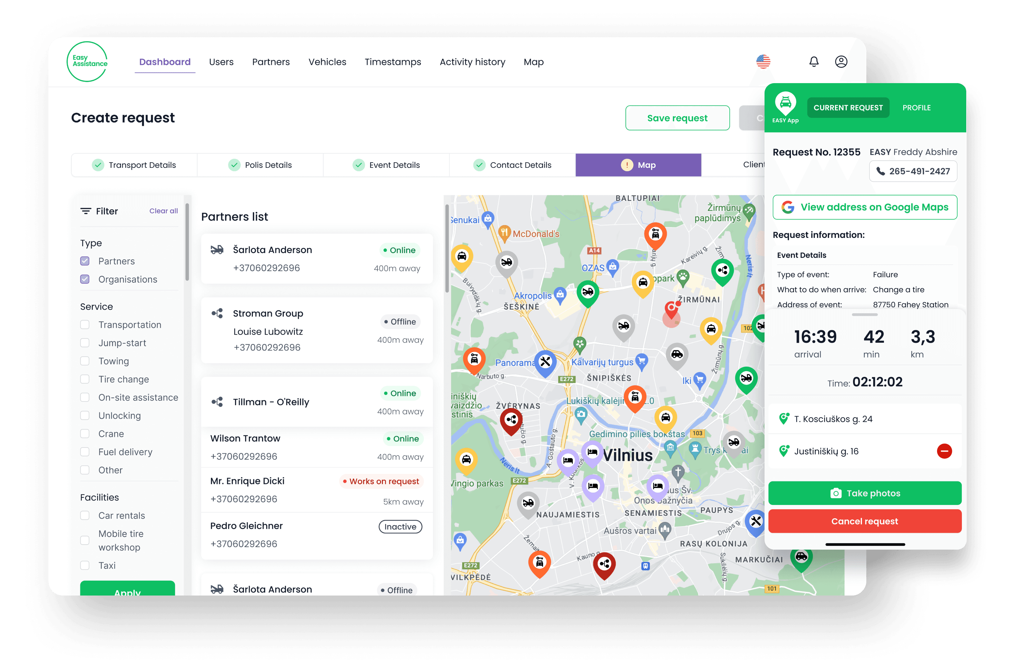 Anfragen erstellen und bearbeiten screenshot