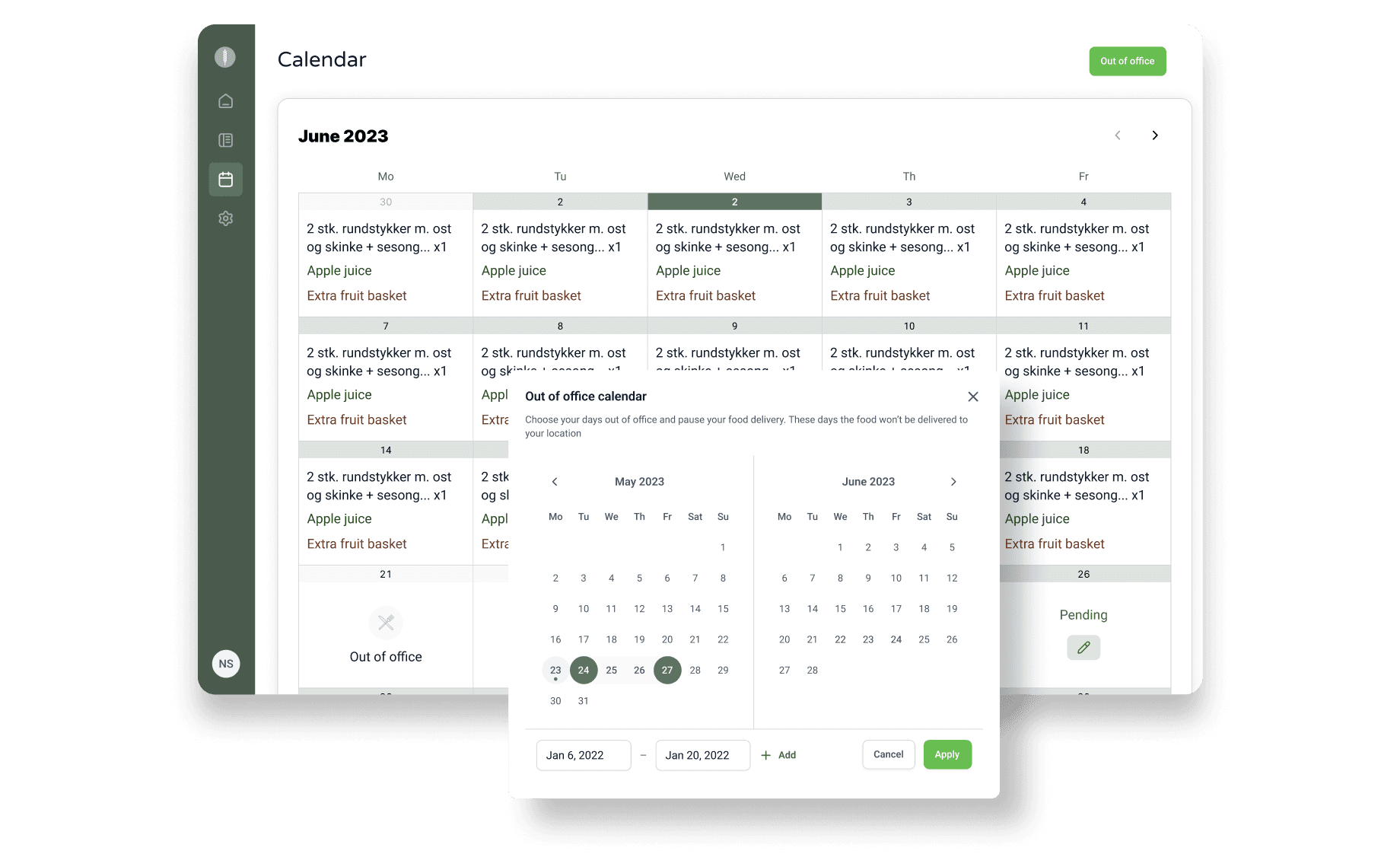 Abwesenheitsverwaltung screenshot