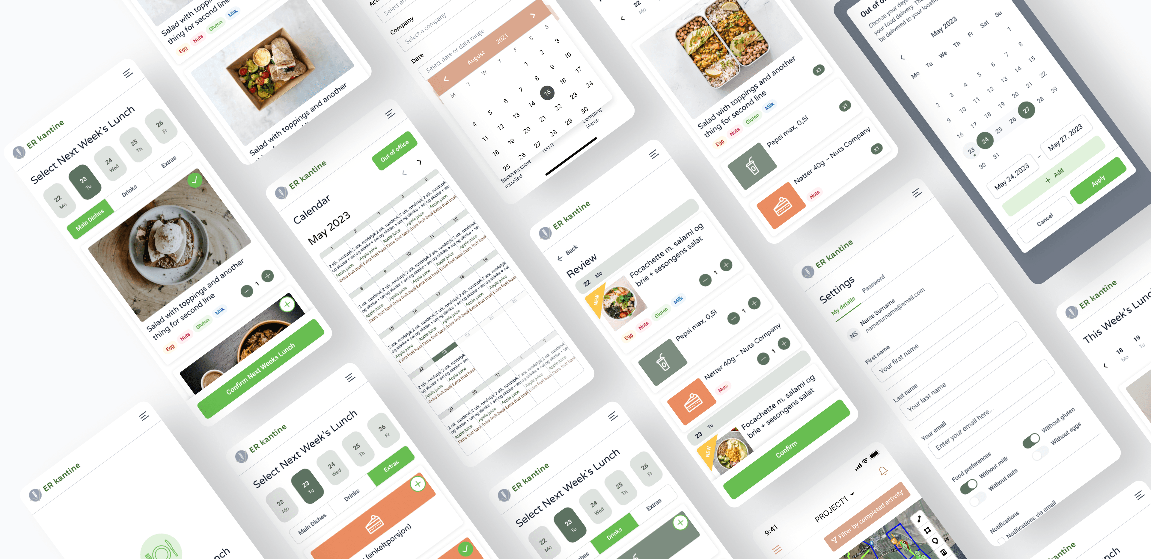 LunchBox platform design screens