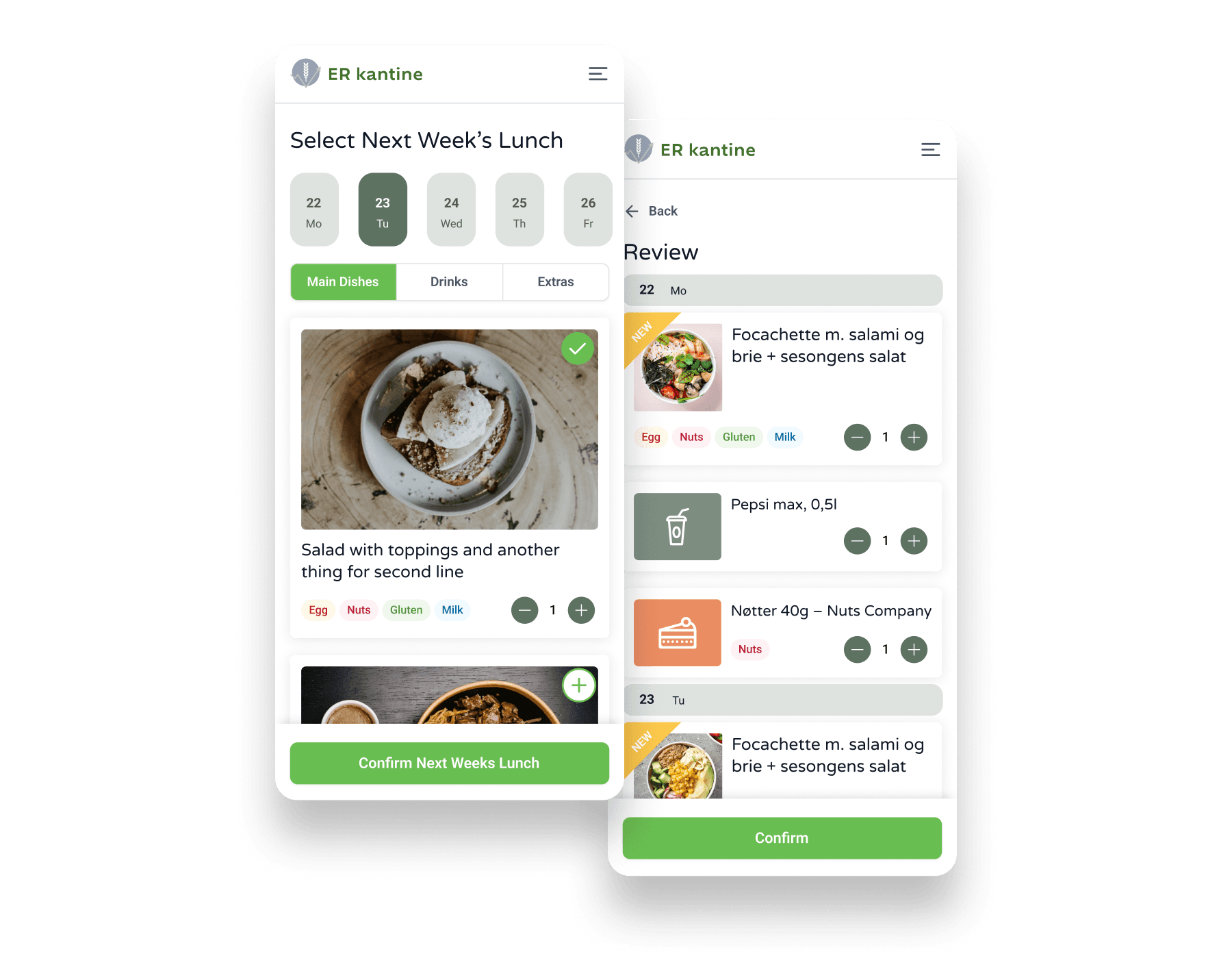 Geplante automatische Speisebestellungen screenshot