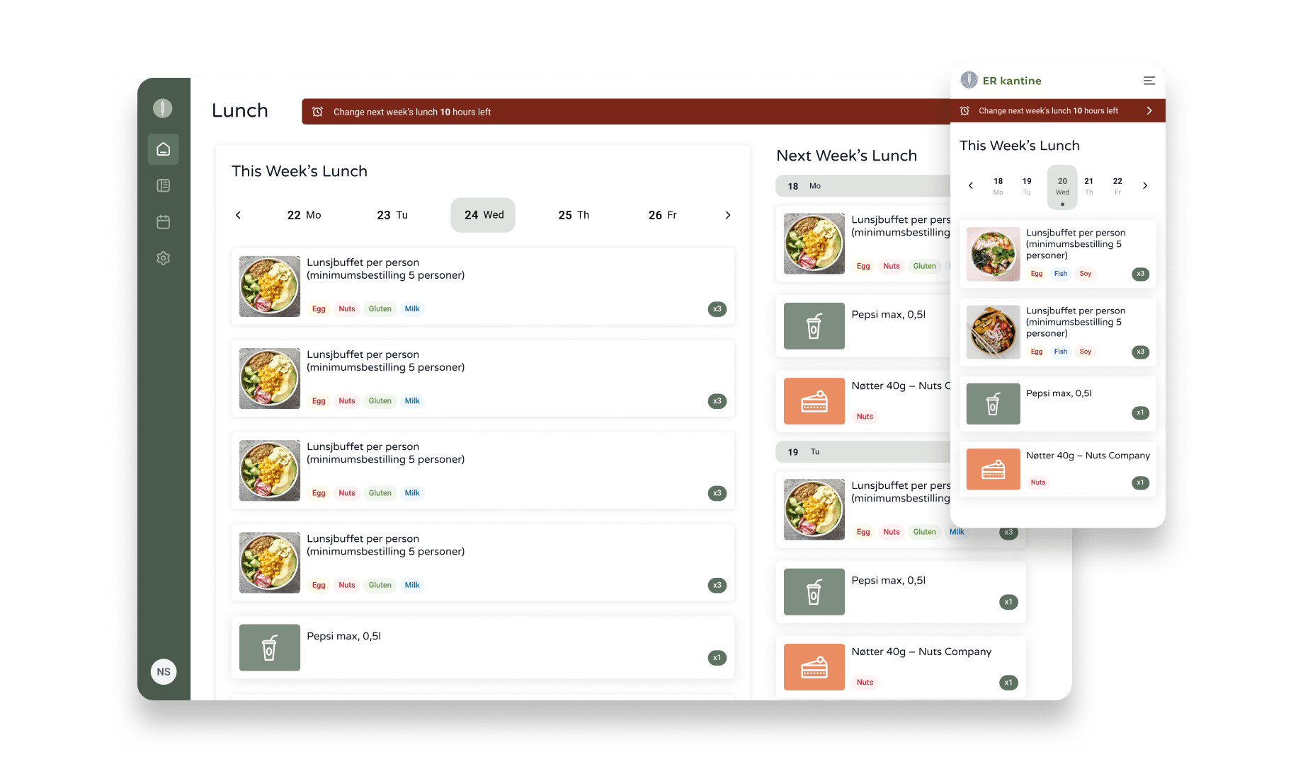 Maisto planavimo kalendorius screenshot