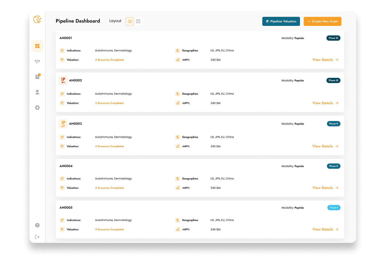 Pipeline-verdivurdering screenshot