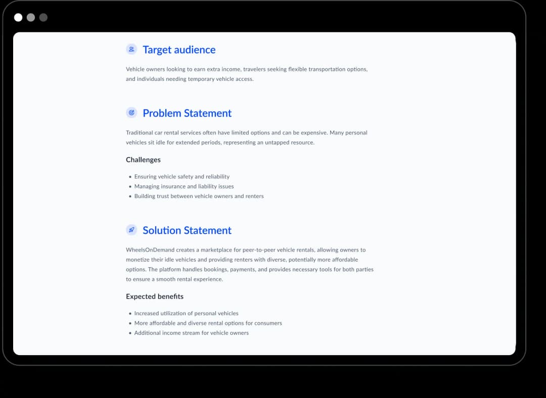 Problem statement and solution definition