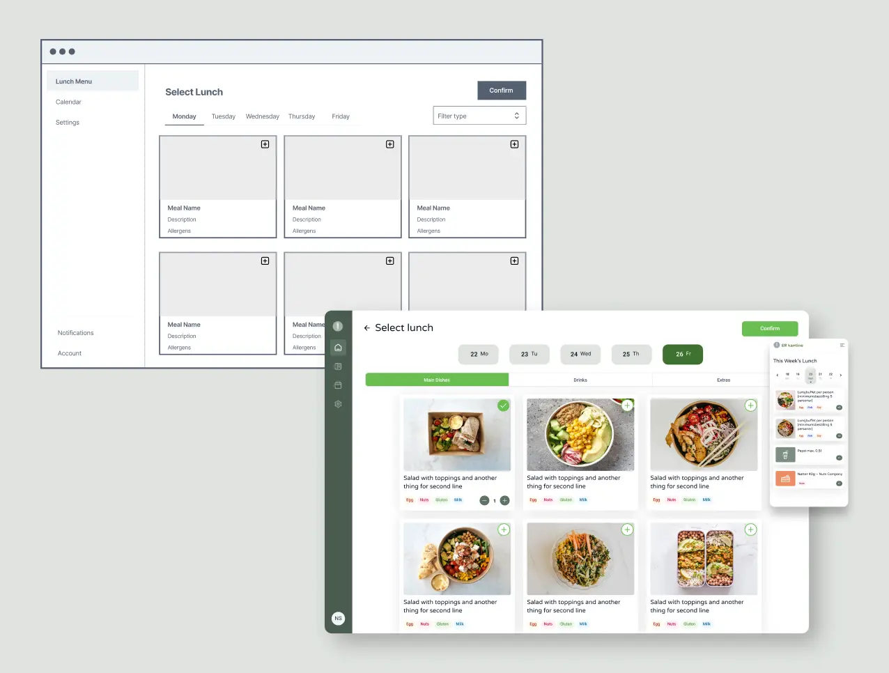 UX UI product design from wireframe to high-fidelity