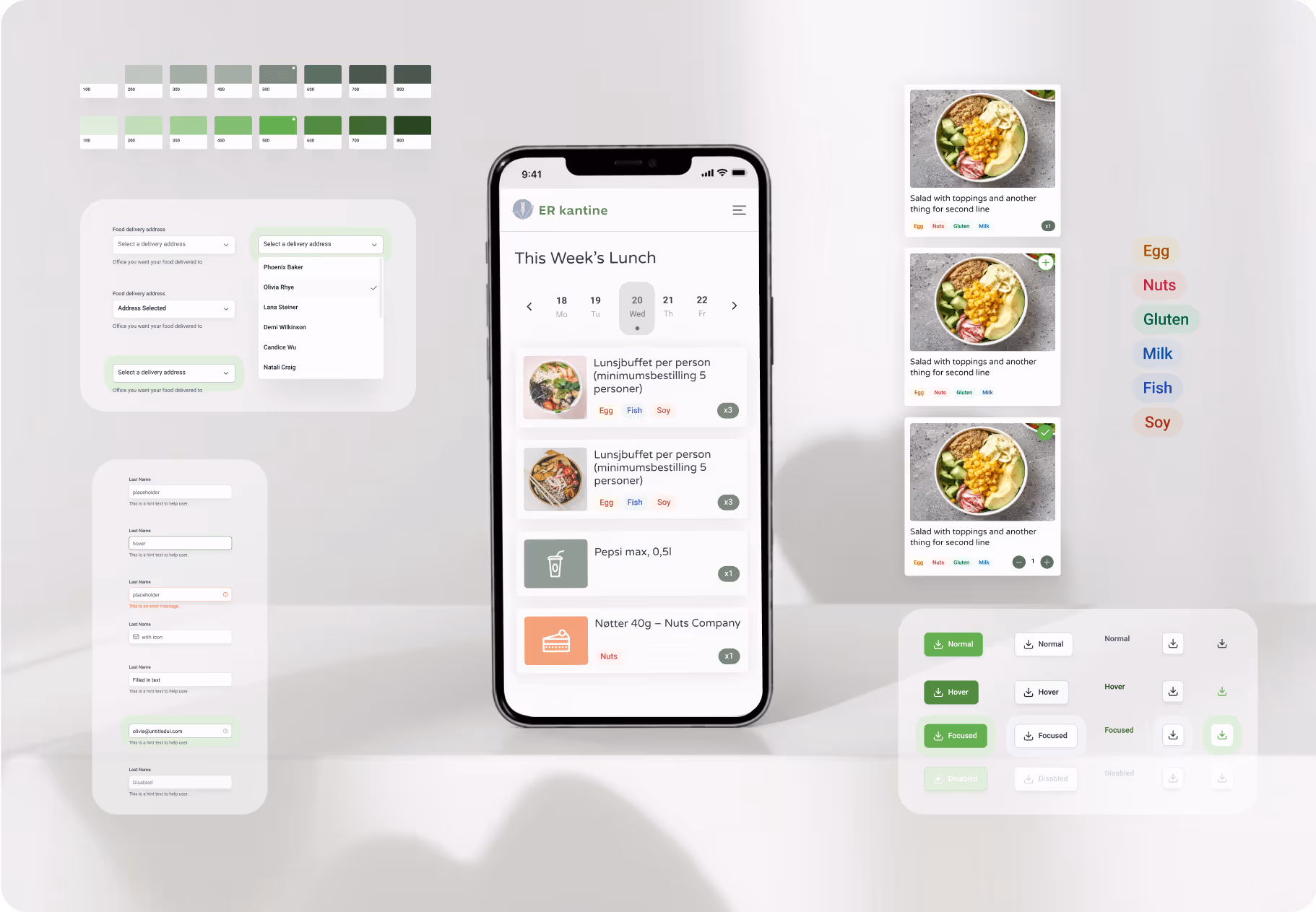 Design system components and iteration