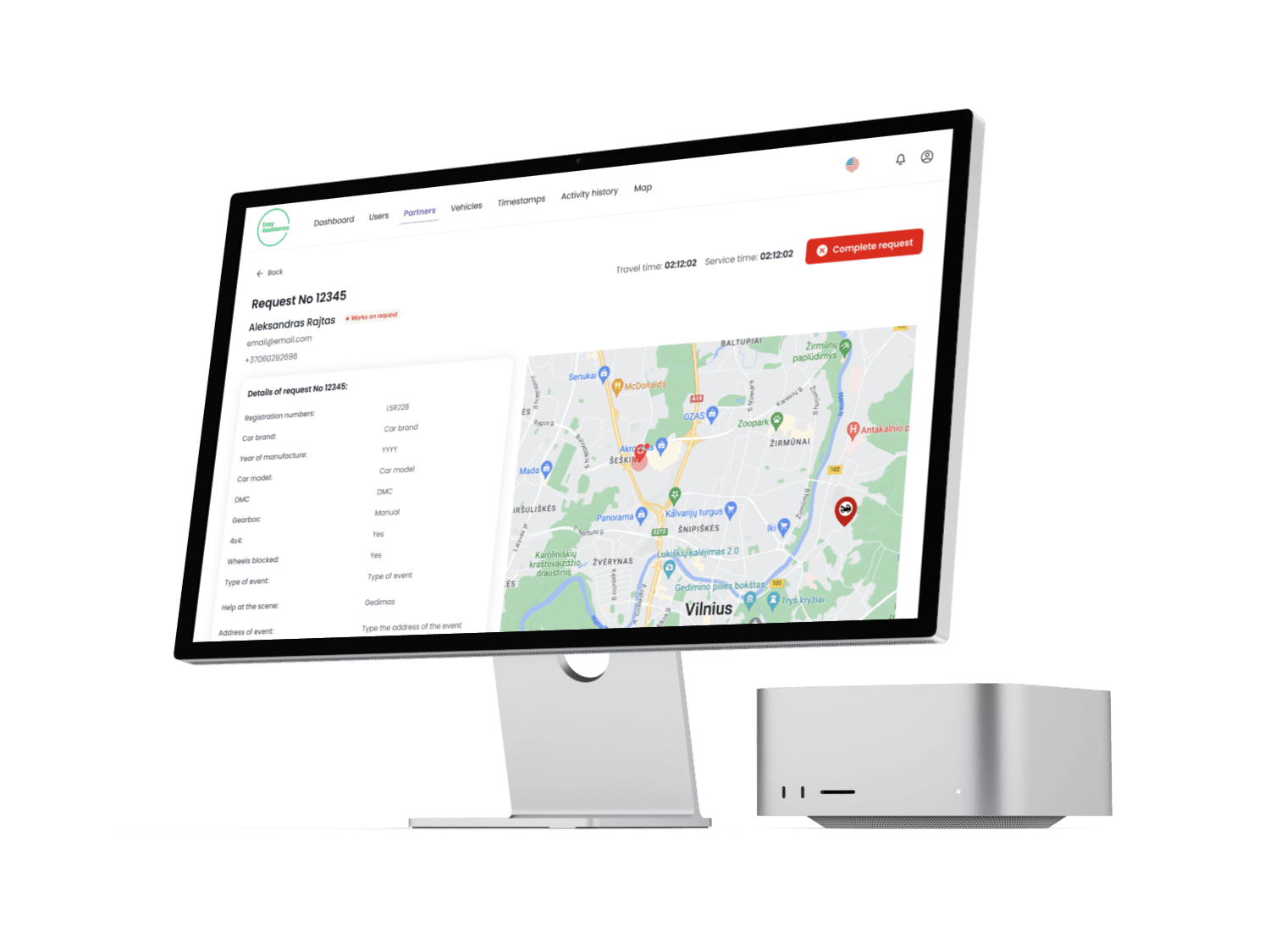 Webflow website on desktop monitor