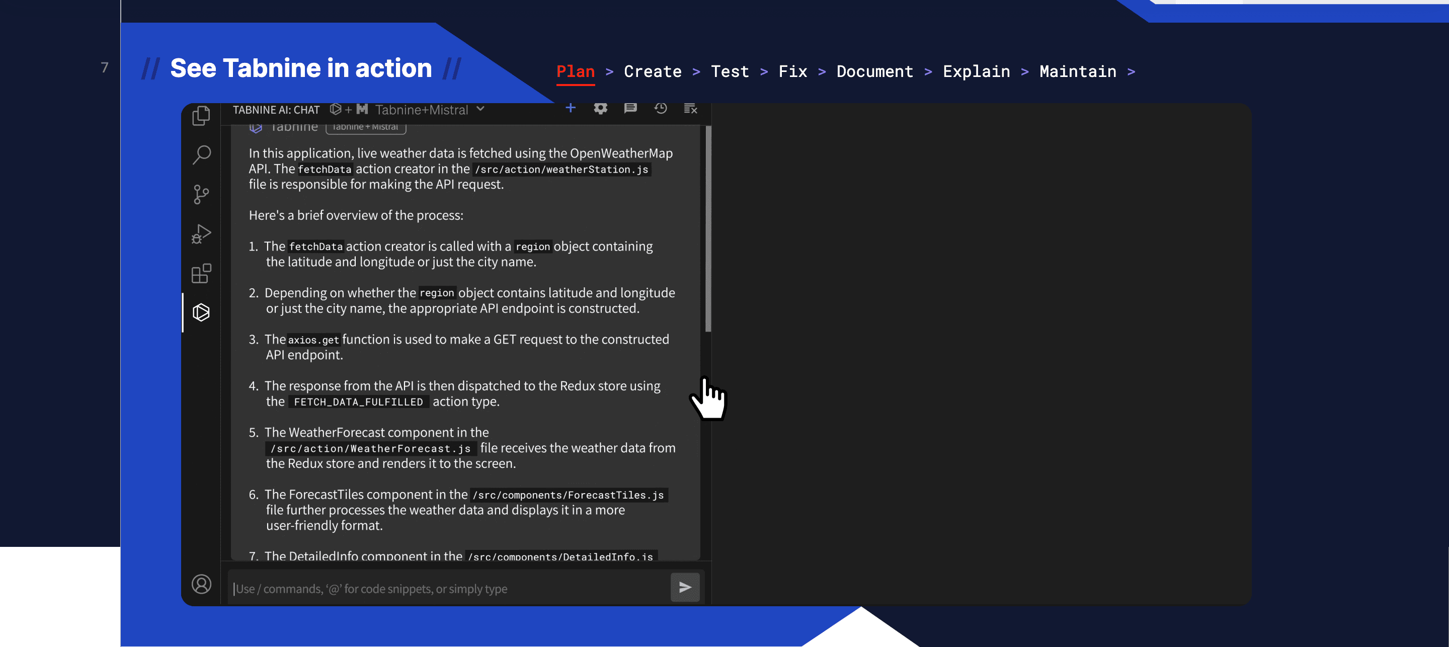 Tabnine interface