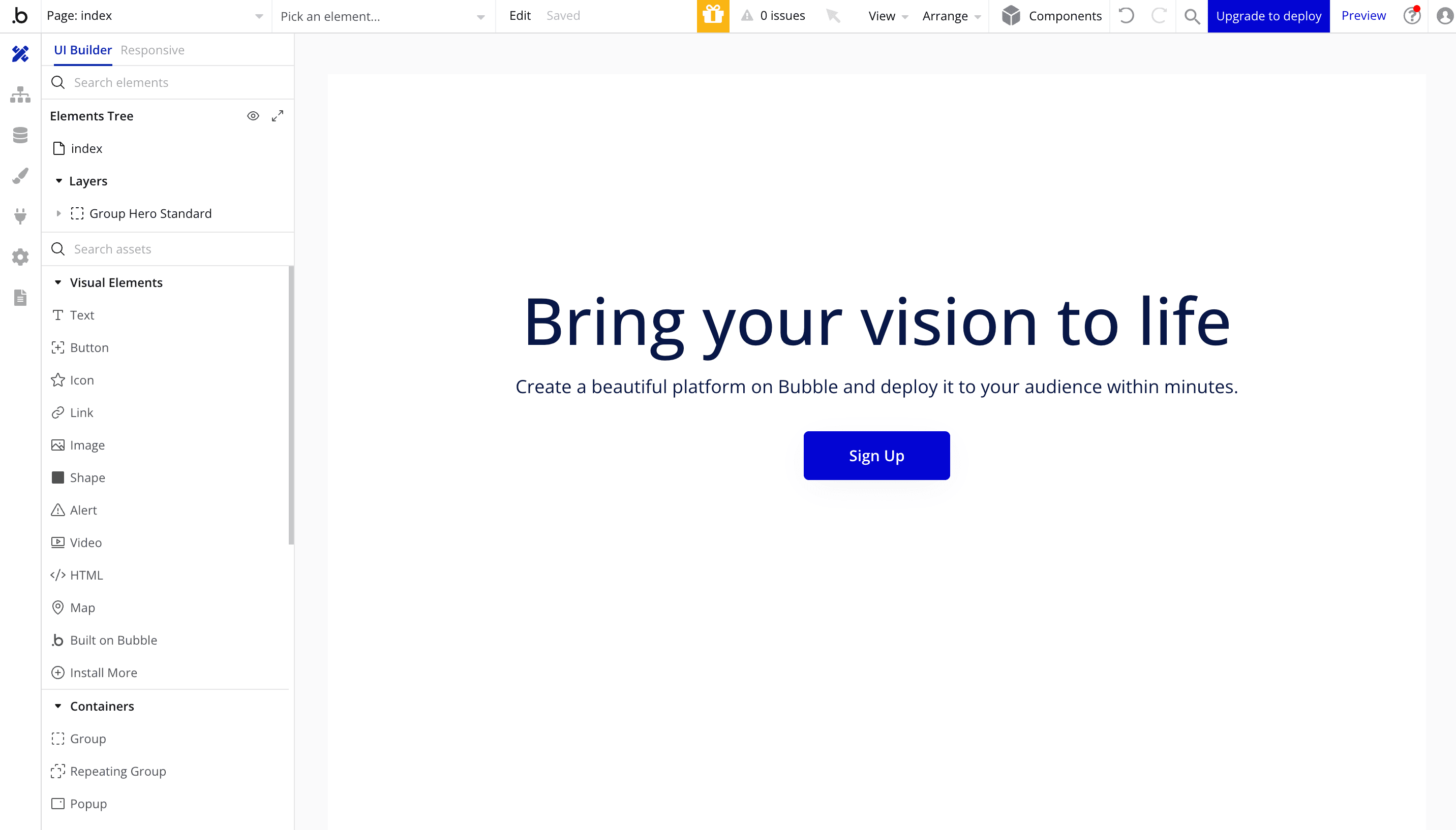 Bubble.io Interface