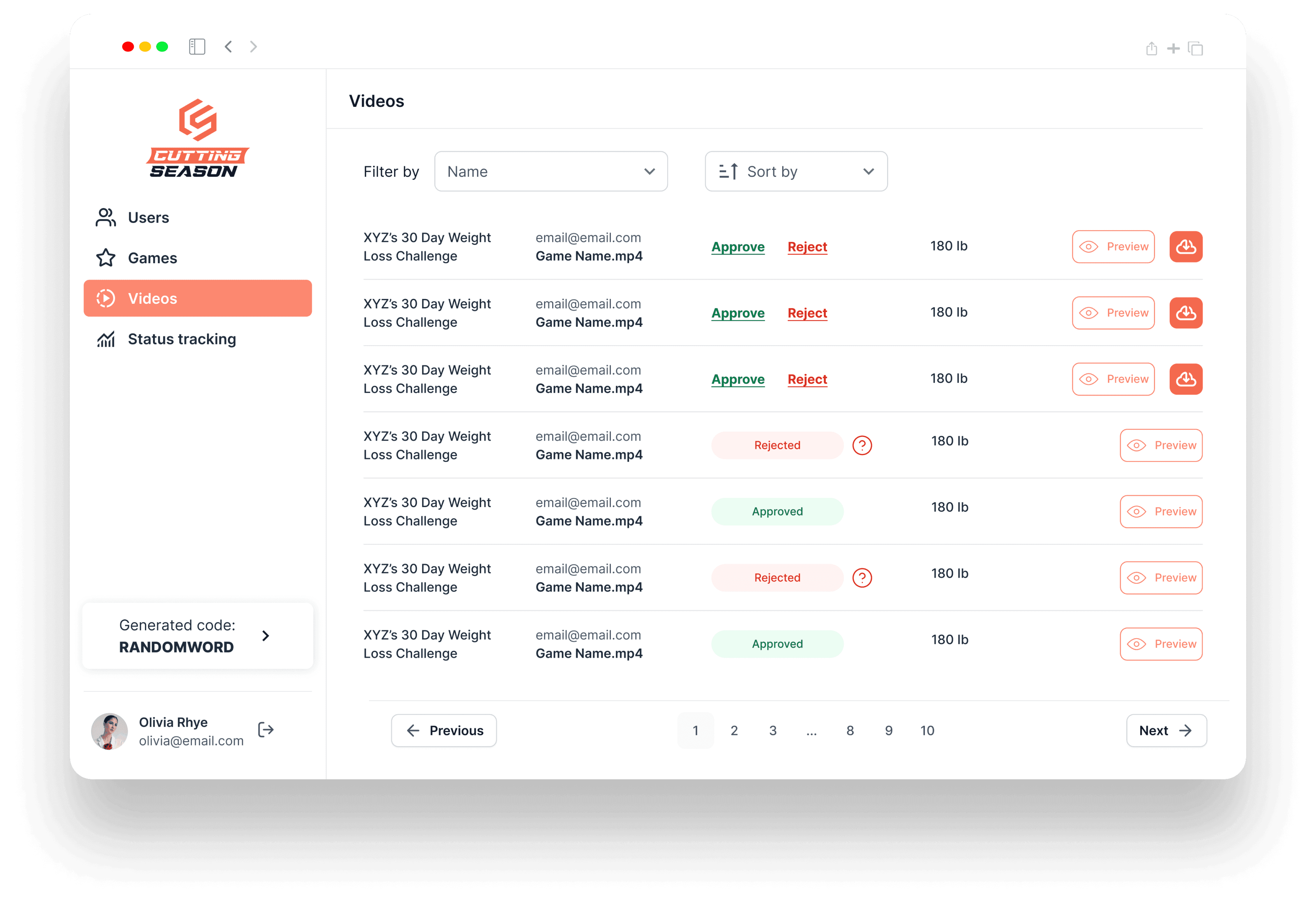 Cutting Season Interface