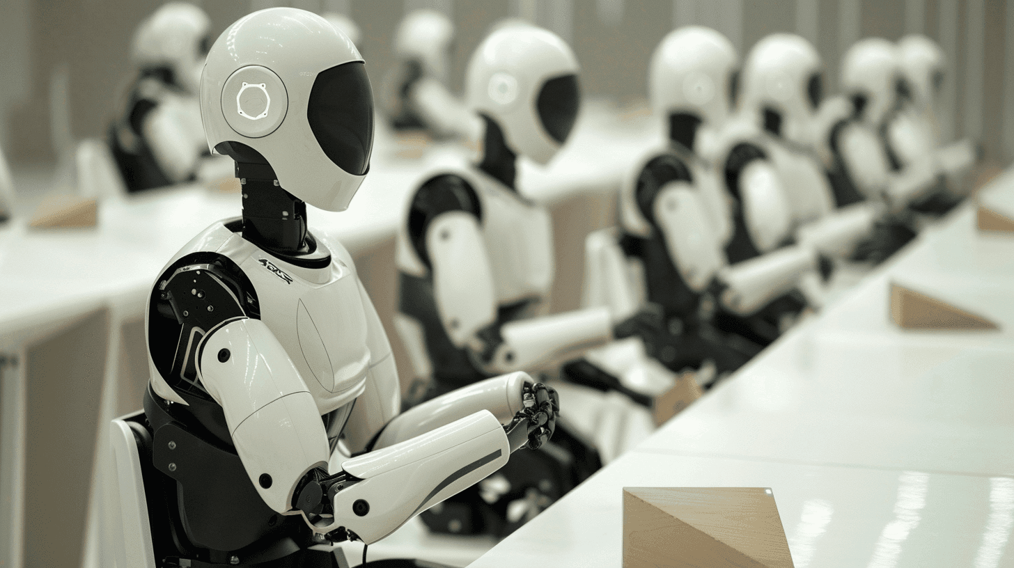 Image of a lot of robots automating a process