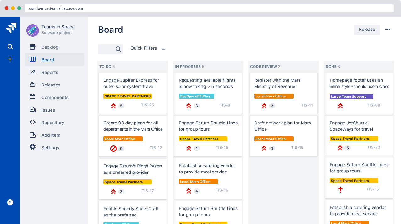 Jira interface