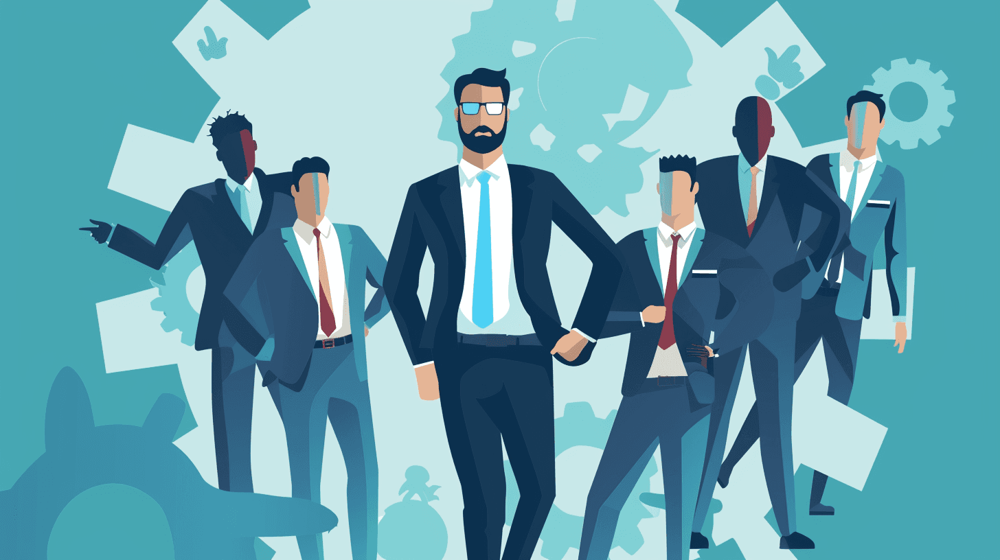 Illustration of men in suits