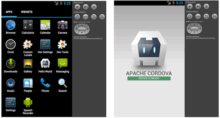 Apache Cordova Interface