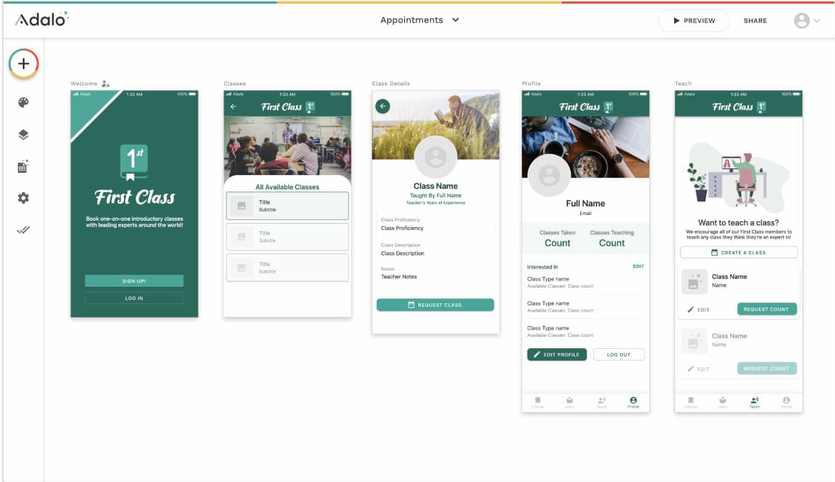 Examples of what apps can be built with Adalo