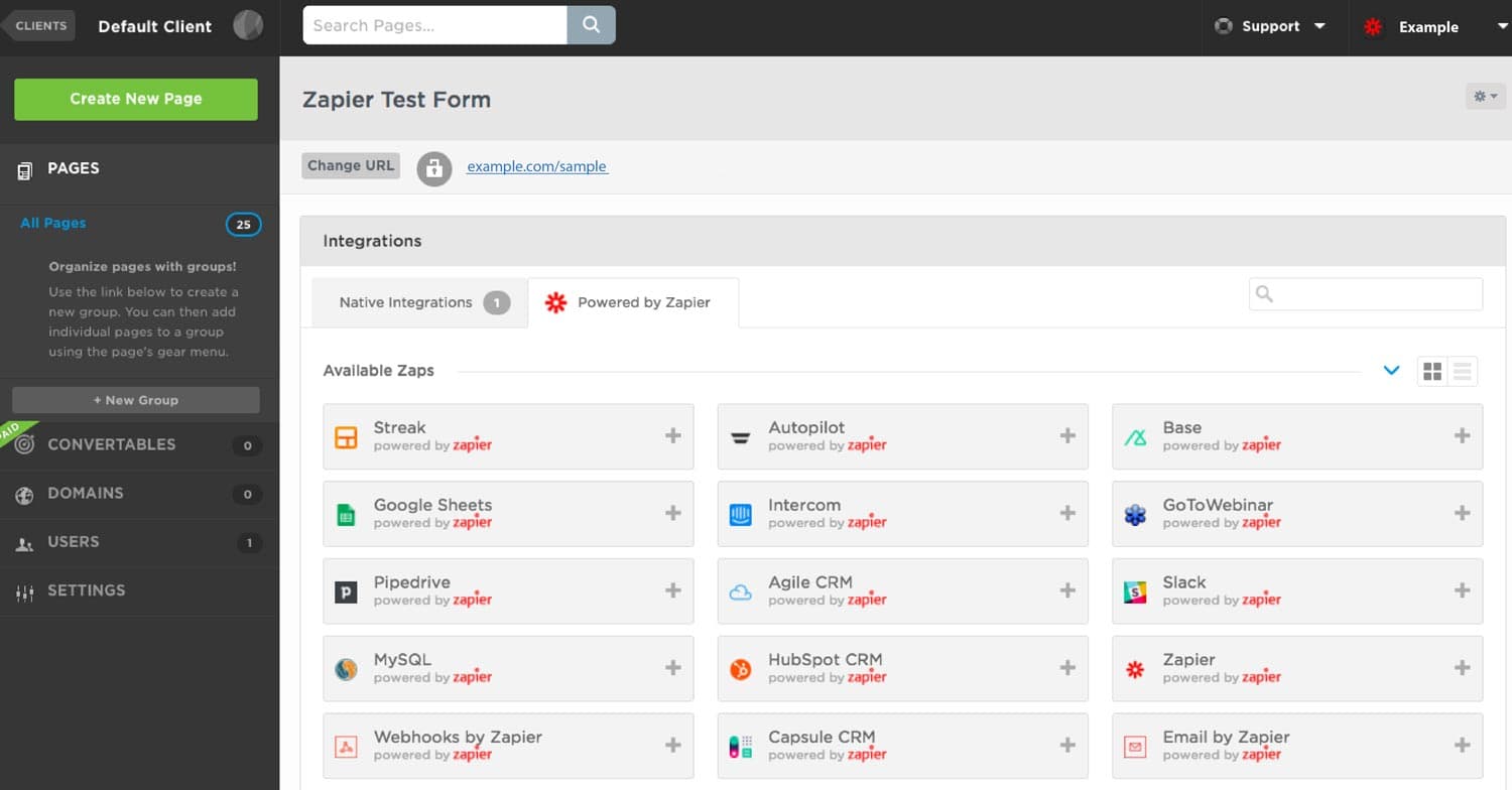 the user interface of Zapier, a No Code automation tool