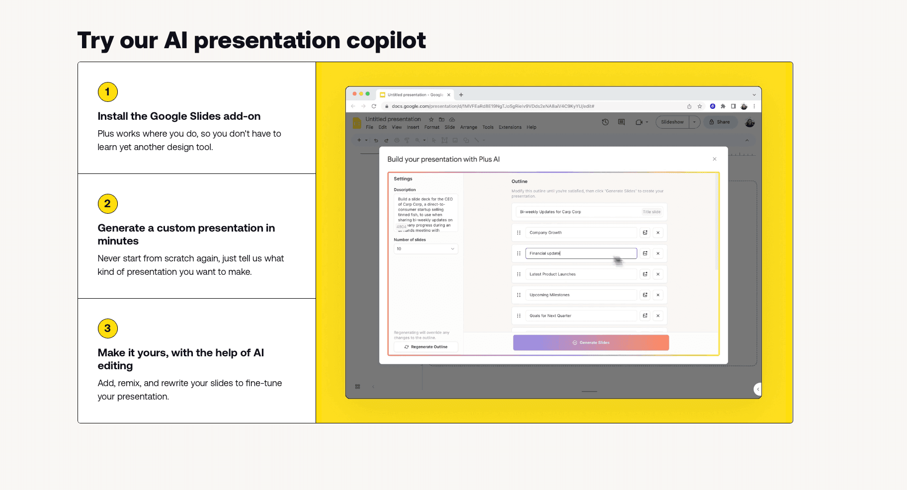 Plusdocs User Interface and features