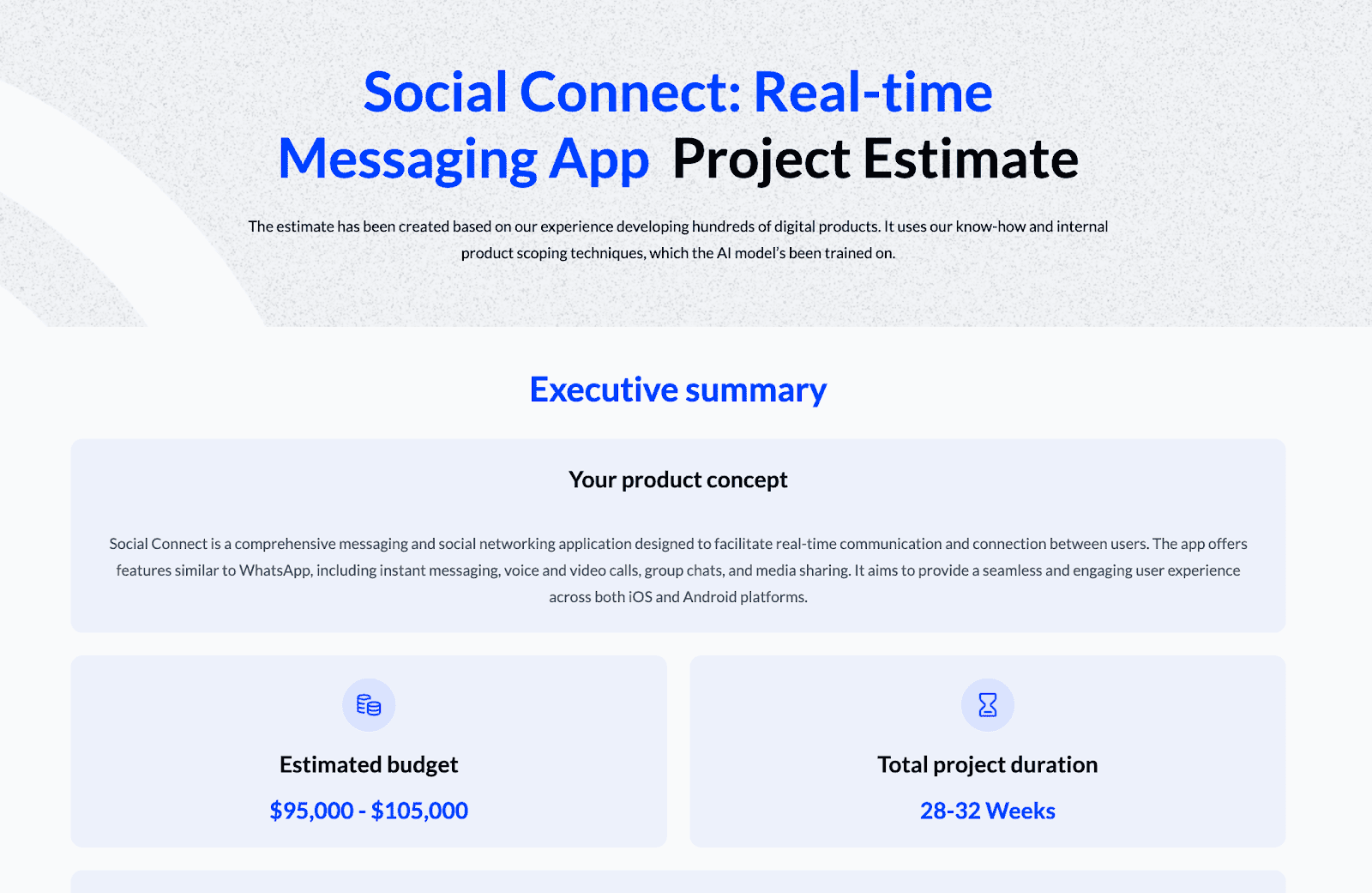 App like snapchat cost report