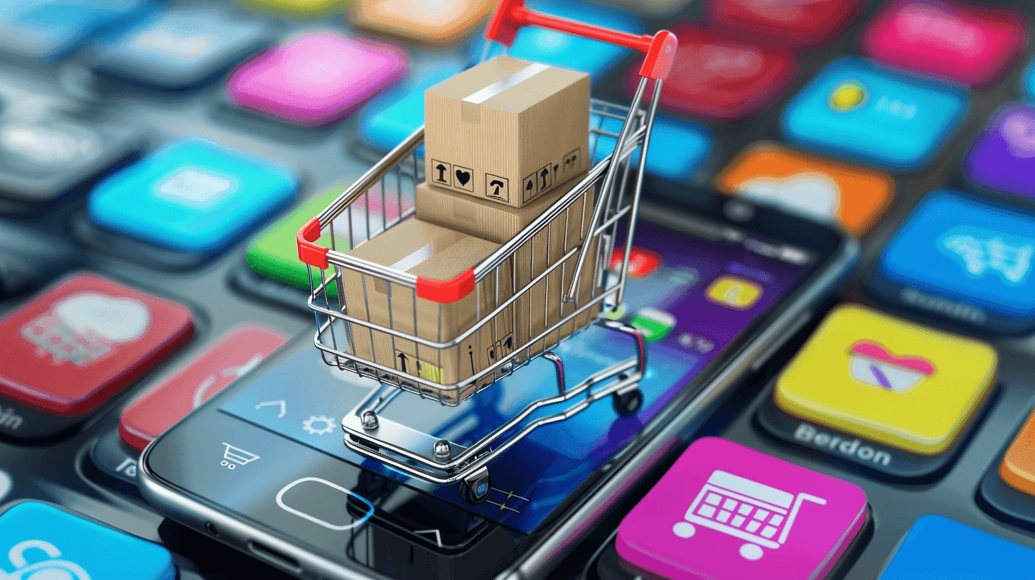Shopping cart on a phone