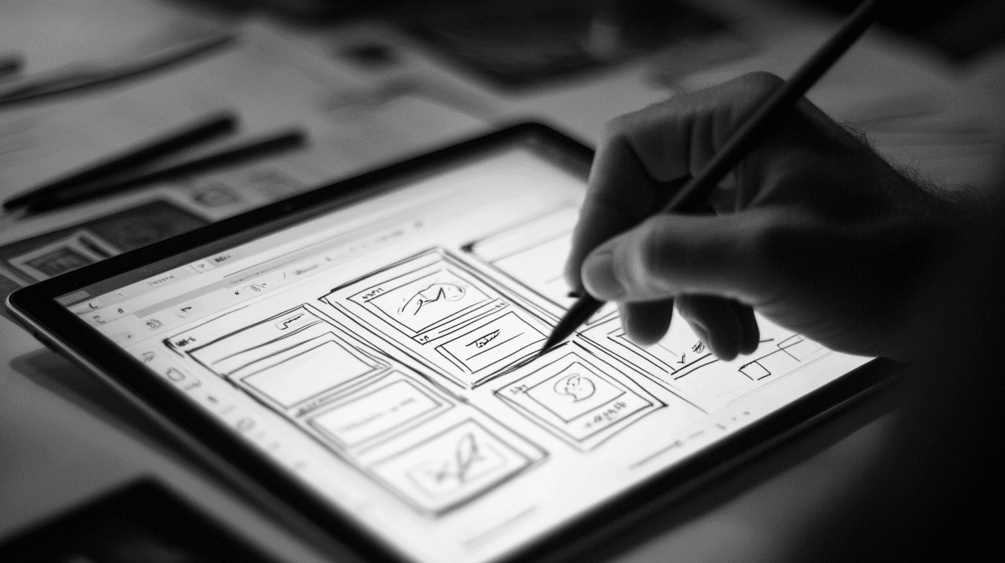 Person designing an app