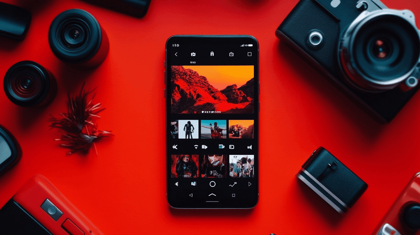 Tiktok like app on a phone screen