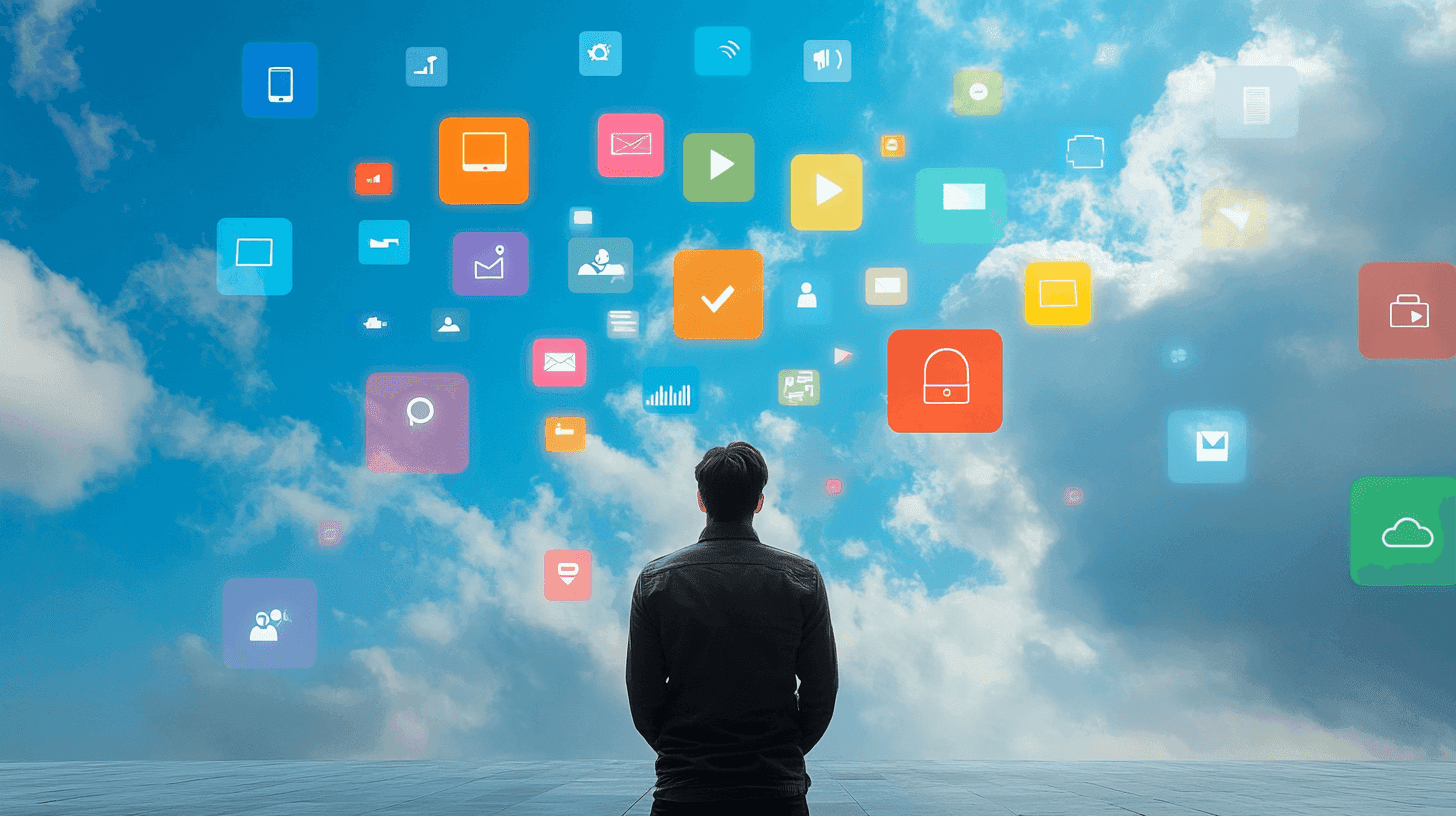 App icons in the sky