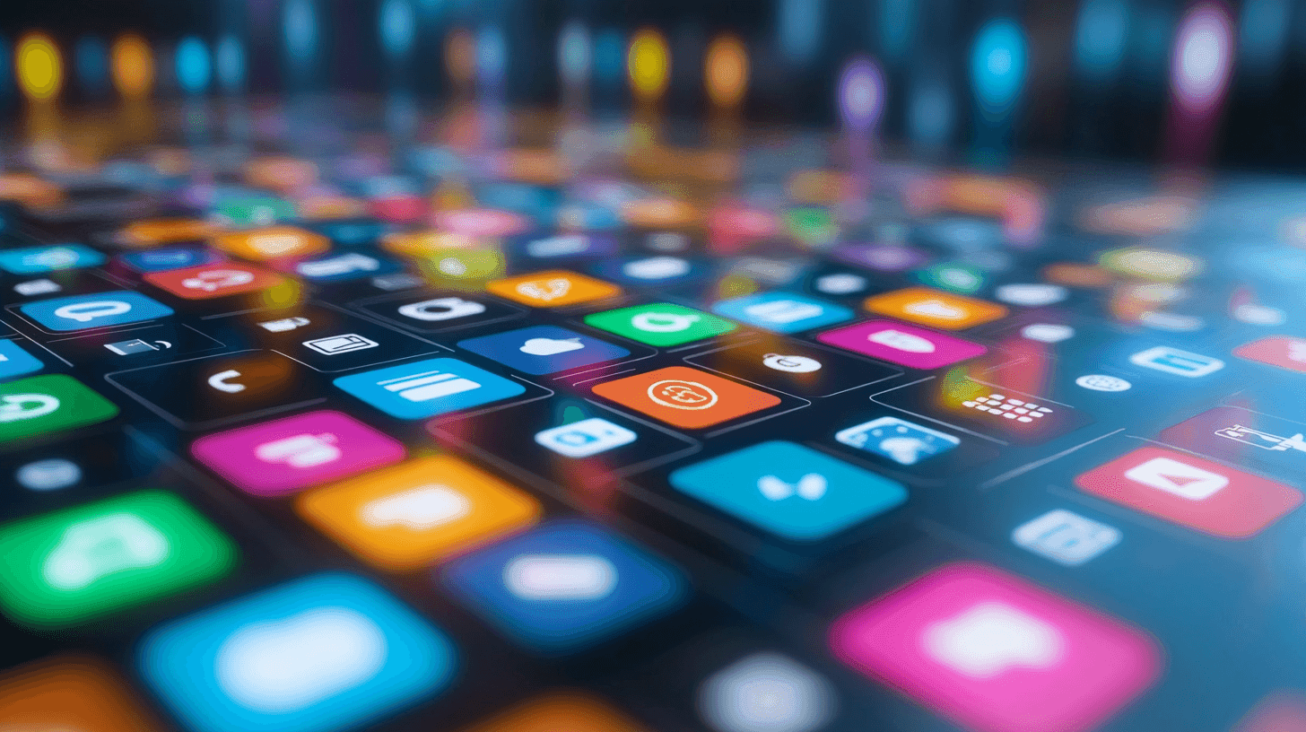 many app icons
