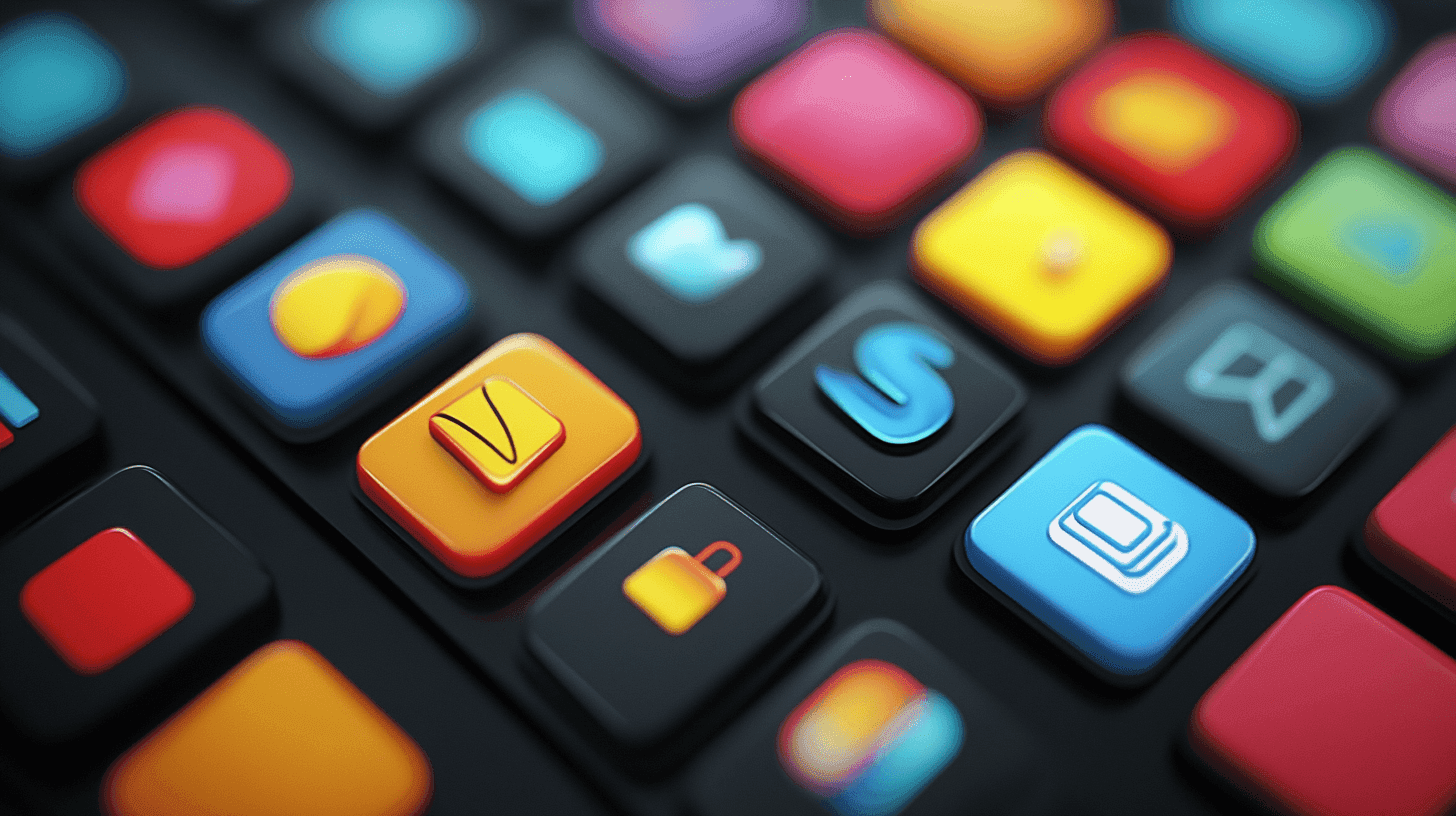 Many app icons