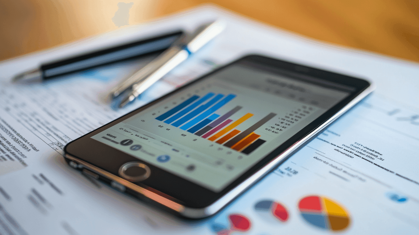 App stats on a phone screen