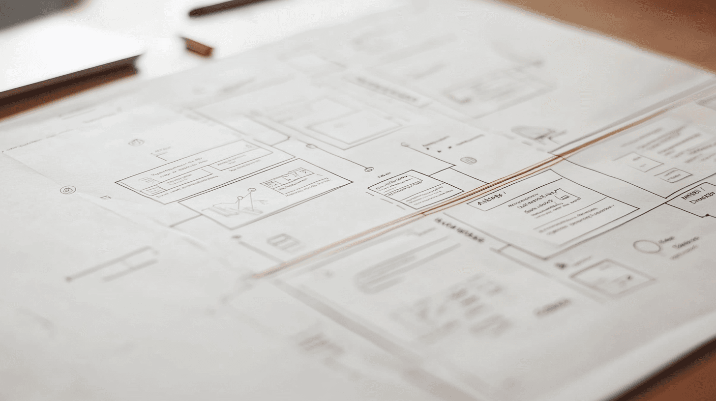 Plans on a table