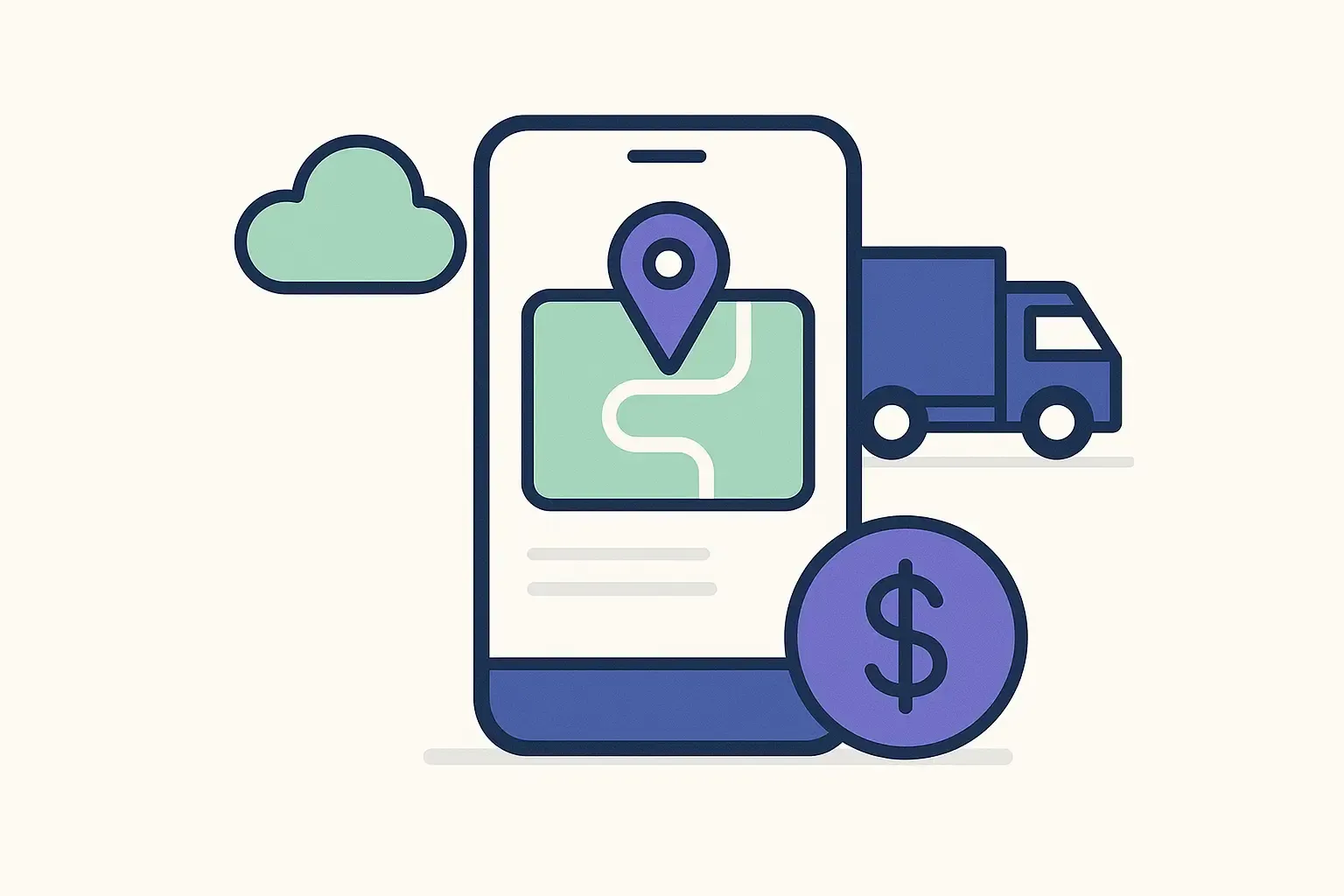 An illustration of the complete guide to logistics app development costs: what you need to know