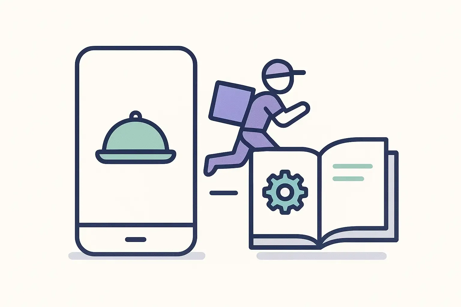 An illustration of building an app like doordash: the ultimate guide to food delivery app development